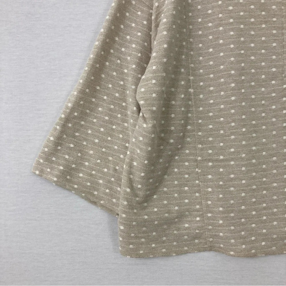 Blu Pepper Cream White Button Polka Dot Boxy Fit Knit Top Large - Picture 7 of 9